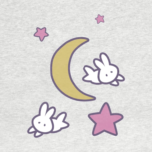 Sailor Moon Usagi Stars Bunny Moon Tshirt by adorpheus